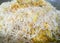 Closeup of rice biryani, veg food photography, home cooking dishes