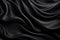 Closeup of rippled black silk fabric. 3d render illustration, Abstract background of black fabric, AI Generated