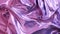 Closeup of rippled purple satin fabric as background texture