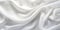 Closeup of rippled white silk fabric - AI Generated