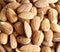 closeup of roasted almonds background