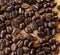 closeup roasted coffee beans