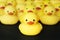 Closeup of rubber duckies collection