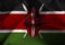 Closeup of Ruffled Kenya Flag, Kenya Flag Blowing in Wind