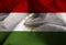 Closeup of Ruffled Tajikistan Flag, Tajikistan Flag Blowing in Wind