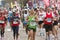 Closeup of Runners Competing in Comrades Marathon