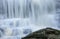 Closeup of rushing waterfall in the Great Smoky Mountains of North Carolina