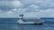 Closeup of a sailing ship,near the Bahamas,Bahamas