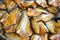 Closeup Salted smoked dried fish