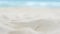 Closeup Sand Motion on Small Dune on Sea Beach