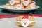Closeup santa face cookie