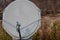 Closeup of satellite dish