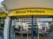 Closeup shot of the Banco Montepio shop in Lagos, Portugal