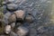 Closeup shot of a beautiful river in Helsinki, Finland