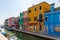 Closeup shot of boats in the water and colorful buildings in Venice, Italy
