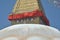 Closeup shot of the Boudhanath (Boudha Stupa) in Kathmandu, Nepal