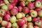 Closeup shot of a bunch of apples on top of each other