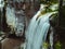 Closeup shot of the cascade of Paulina Falls in Newberry National Volcanic Monument, Oregon