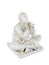 Closeup shot of a ceramic statue of male  isolated on a white background