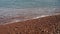 closeup shot of clear sea water on Saint Raphael beach