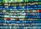 Closeup shot of colourful patterned pieces of cloths in a store in India