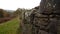 Closeup shot of a destroyed stone wall