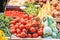 Closeup shot of different types of vegetables in boxed in Italy