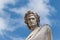 Closeup shot of the famous white marble monument of Dante Alighieri in Florence