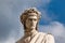 Closeup shot of the famous white marble monument of Dante Alighieri in Florence