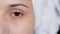 Closeup shot of a female eye - good eyesight, optical vision, skincare