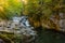 Closeup shot of the flowing Cubo waterfall in Ochagavia, Spain