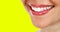 Closeup shot of happily smiling woman