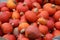 Closeup shot of a heap of pumpkins