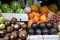 Closeup shot of heaps of fresh fruit in a street market