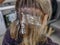 Closeup shot of highlight foil hair tint.