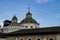 Closeup shot of La Compania de Jesus domes in Quito, Ecuador South America