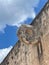 Closeup shot of a Mayan ball game stone ring