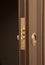 Closeup shot of modern door lock with a keyhole