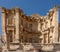 Closeup shot of Nympheum in Jordan under a blue sky