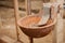 Closeup shot of an old rusty animal feeder in a barn