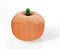 Closeup shot of orange pumpkin isolated on white 3d render
