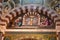 Closeup shot of a painting above the basilica of Notre-Dame de la Garde\'s altar in Marseille, France