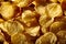 Closeup shot of a pile of crispy potato chips