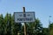 Closeup shot of a Pontstraat sign in Sint-Martens-Latem, Belgium