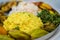 Closeup Shot Of A Puja Veg Food Thali