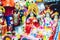 Closeup shot of religious statues of Hindu Gods for sale in a local market