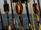 Closeup shot of rigging materials  on a dutch flat bottom boat