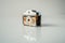 Closeup shot of a rustic classic camera isolated on a white background