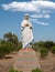 Closeup shot of a sculpture of Mother Teresa