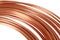 Closeup shot of shiny industrial copper wire